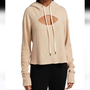 n:PHILANTHROPY, New, Blaire Waffle Knit Cutout Hooded Sweatshirt, Size Medium